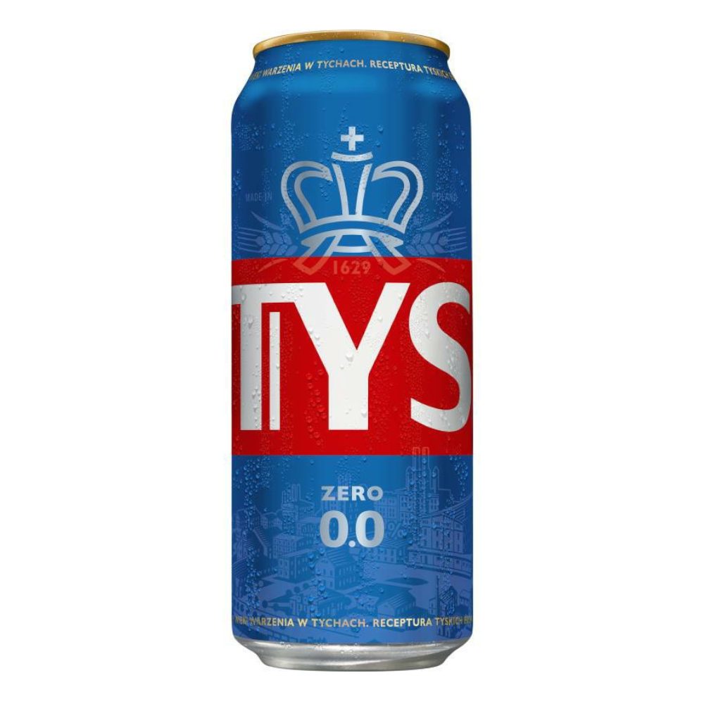 Piwo Tyskie 0% 500 ml puszka DRS