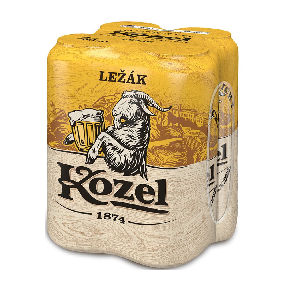 Piwo Kozel Lezak 4,6% 500 ml 4-pak Puszka