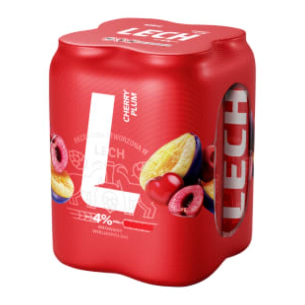 Piwo Lech Cherry Plum 4% 500 ml puszka 4-pak DRS