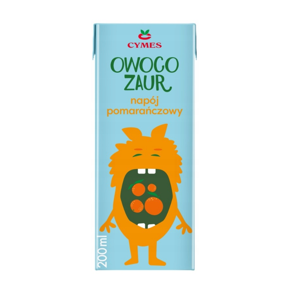 Napój Cymes Owocozaur pomarańczowy200 ml kartonik