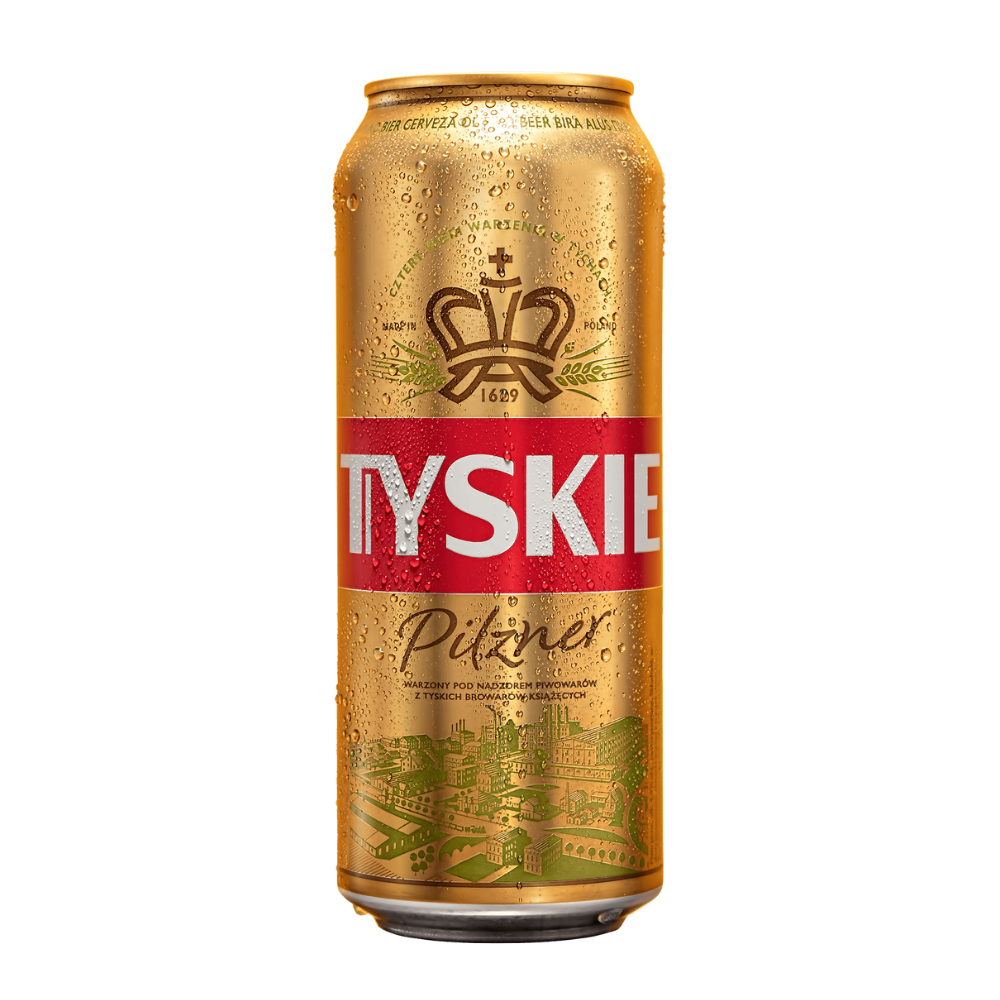 Piwo Tyskie Pilzner 4,9% 500 ml puszka DRS