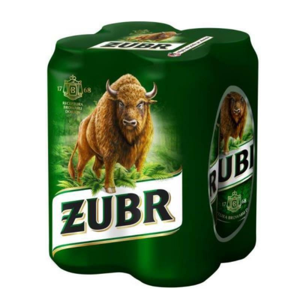 Piwo Żubr 6% 500 ml 4-pak puszka DRS
