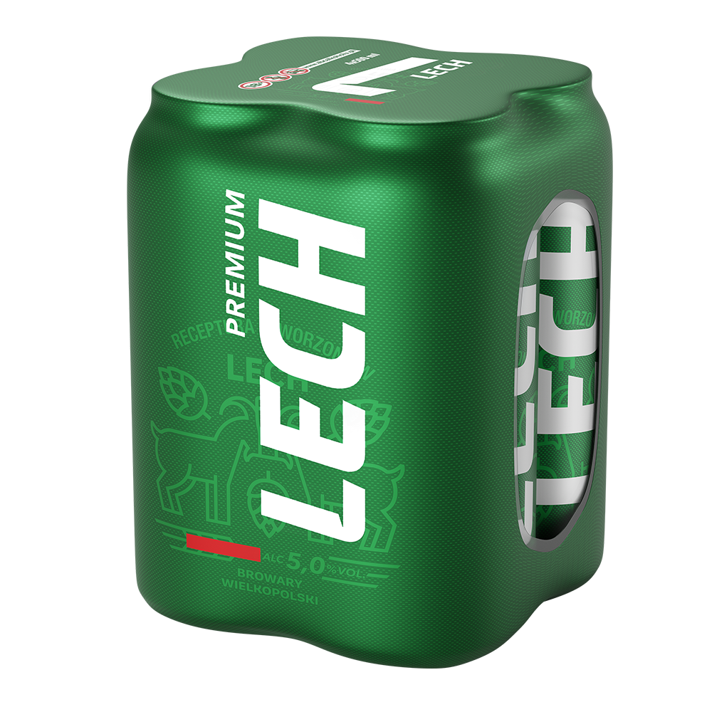 Piwo Lech Premium 5% 500 ml 4 -pak puszka DRS
