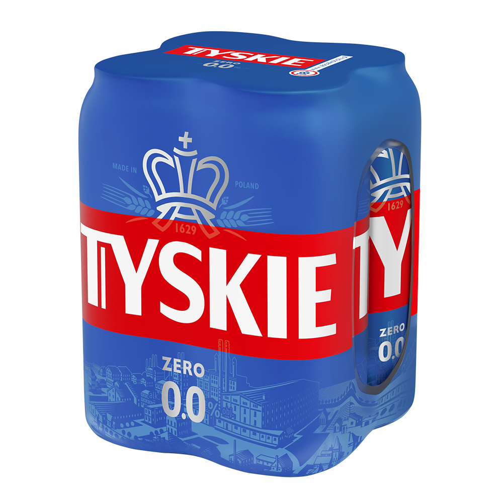 Piwo Tyskie 0% 4 x 500 ml puszka DRS