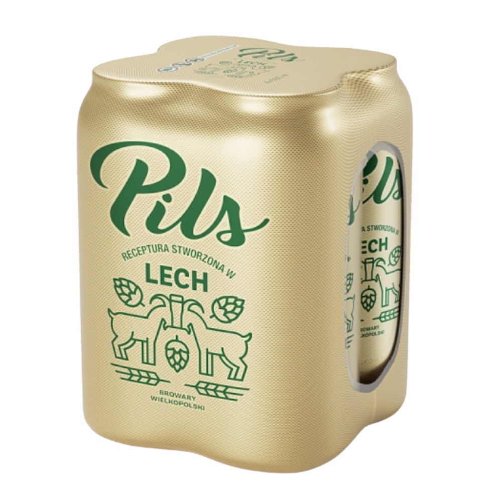 Piwo Lech Pils 5,5% 500 ml 4-pak Puszka DRS
