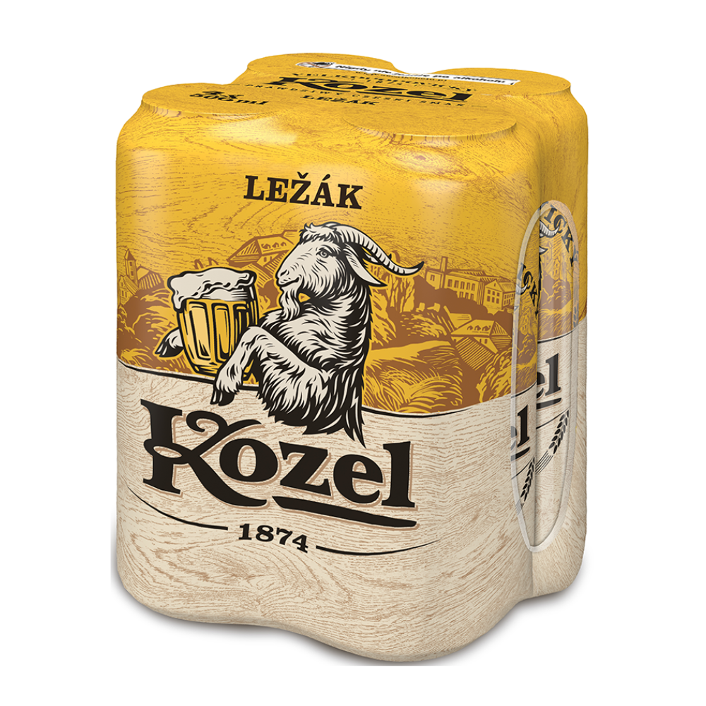 Piwo Kozel Lezak 4,6% 500 ml 4-pak Puszka DRS