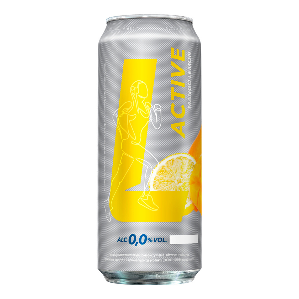 Piwo Lech Free Mango i Cytryna 0% 500 ml Puszka DRS