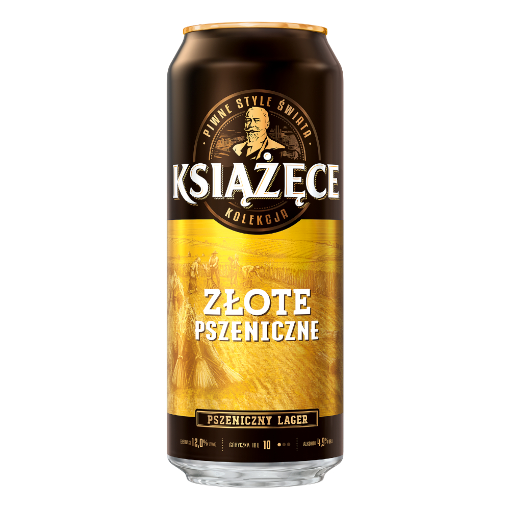 Piwo Książęce Złote Pszeniczne 4,9% 500 ml puszka DRS