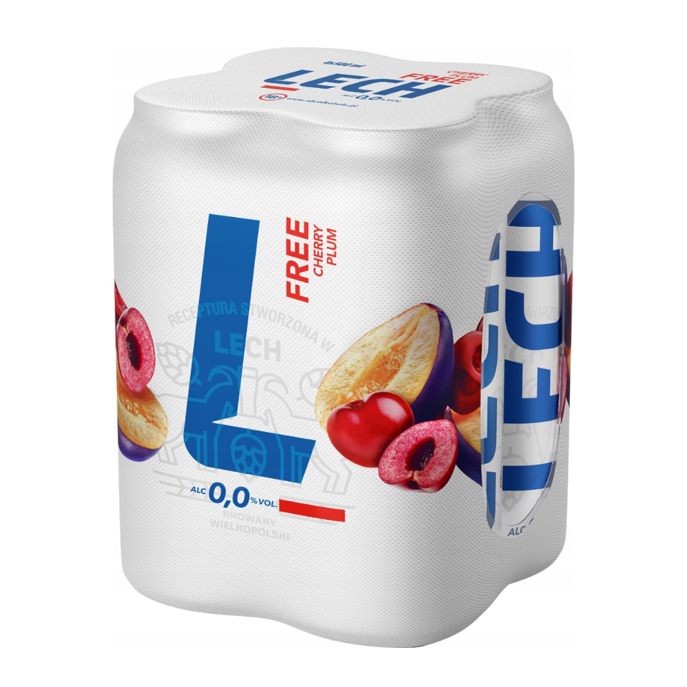 Piwo Lech Cherry Plum 0% 500 ml puszka 4-pak DRS