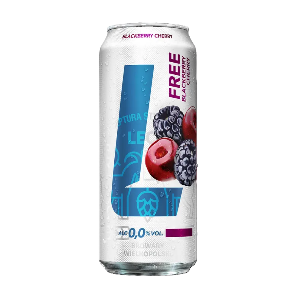 Piwo Lech Free Blackberry Cherry 0% 500 ml Puszka DRS