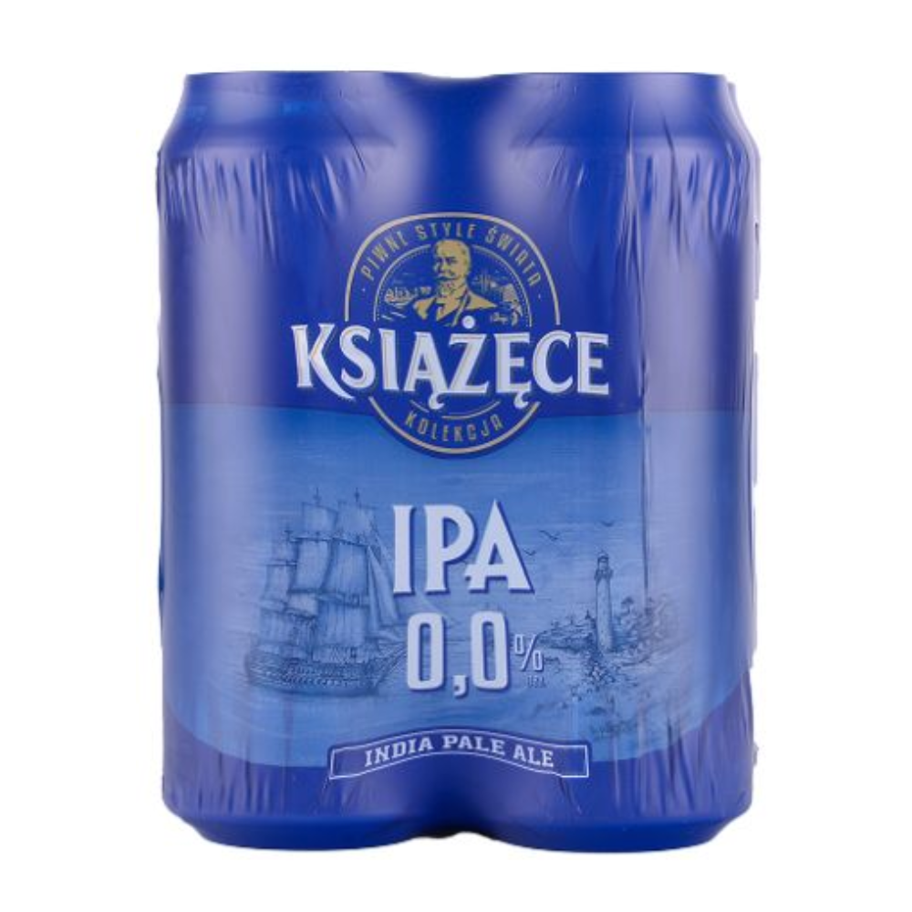 Piwo Książęce IPA 0% 500 ml 4 - pak Puszka DRS