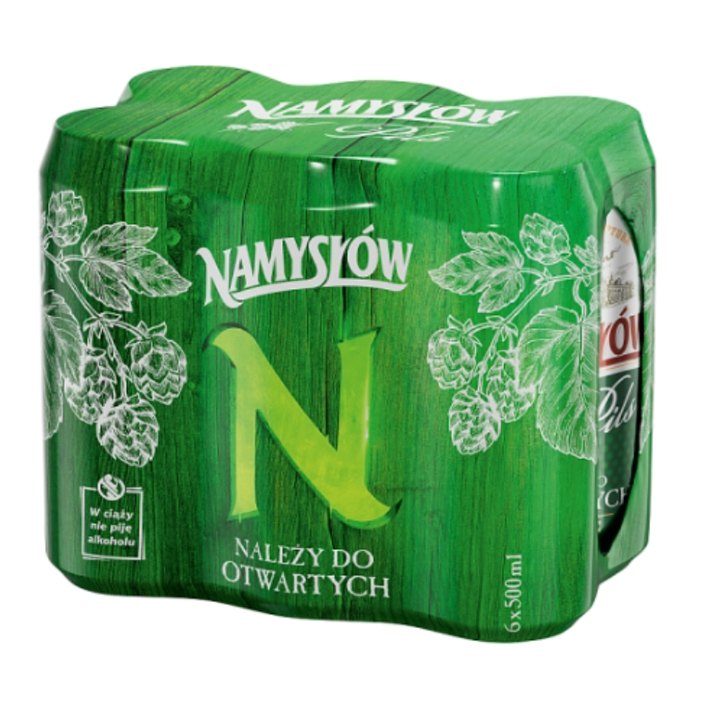 Piwo Namysłów Pils 5,8% 500 ml 6-pak puszka DRS
