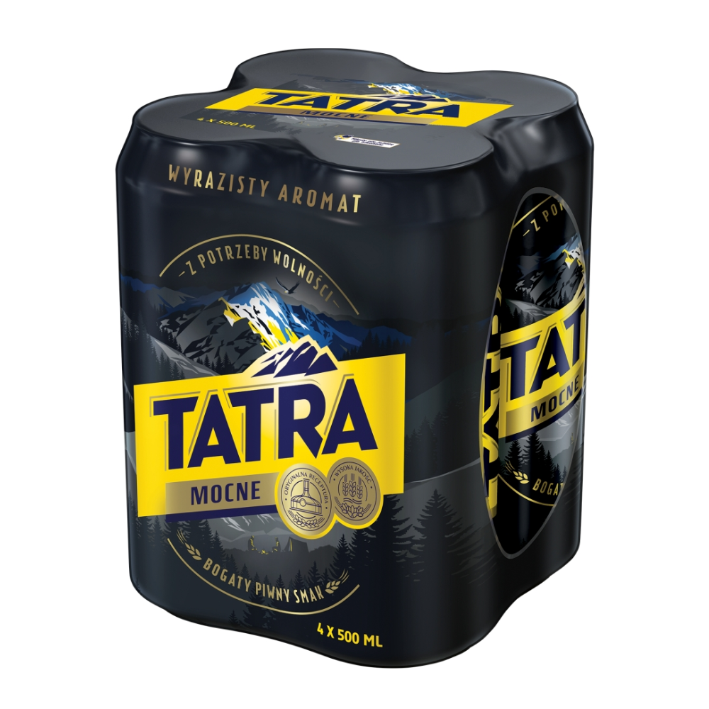 Piwo Tatra Mocne 7% 500 ml 4-pak puszka DRS