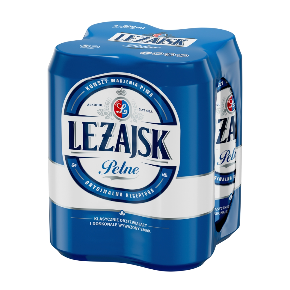 Piwo Leżajsk Pełne 5,2% 500 ml 4-pak puszka DRS