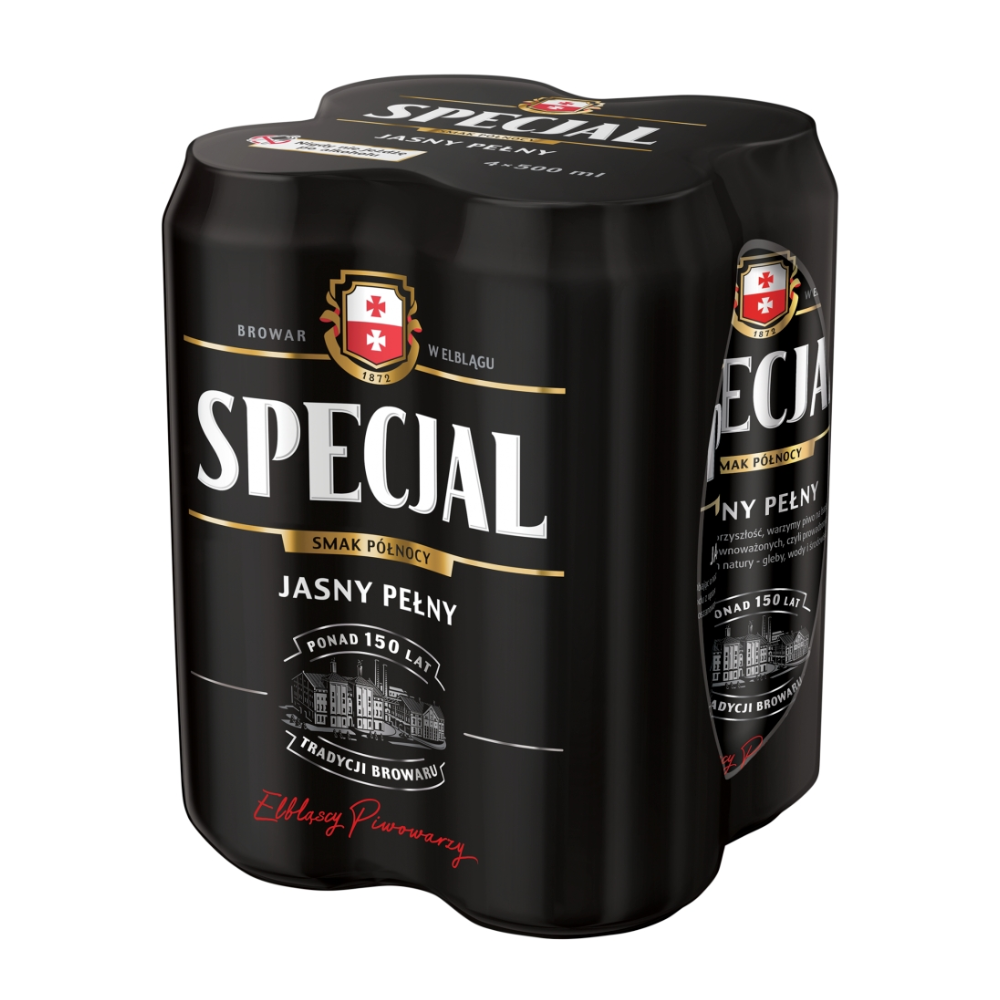 Piwo Specjal Jasne Pełne 5,6% 500 ml 4-pak puszka DRS