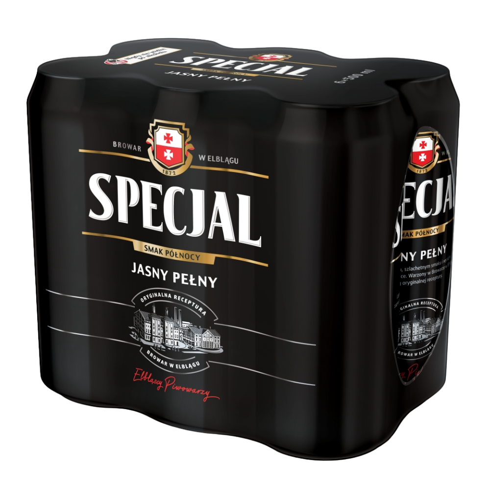 Piwo Specjal Jasne Pełne 5,66% 500 ml 6-pak puszka DRS