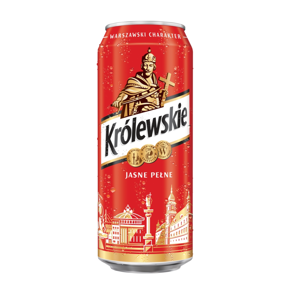 Piwo Królewskie Jasne 5,2% 500 ml puszka DRS