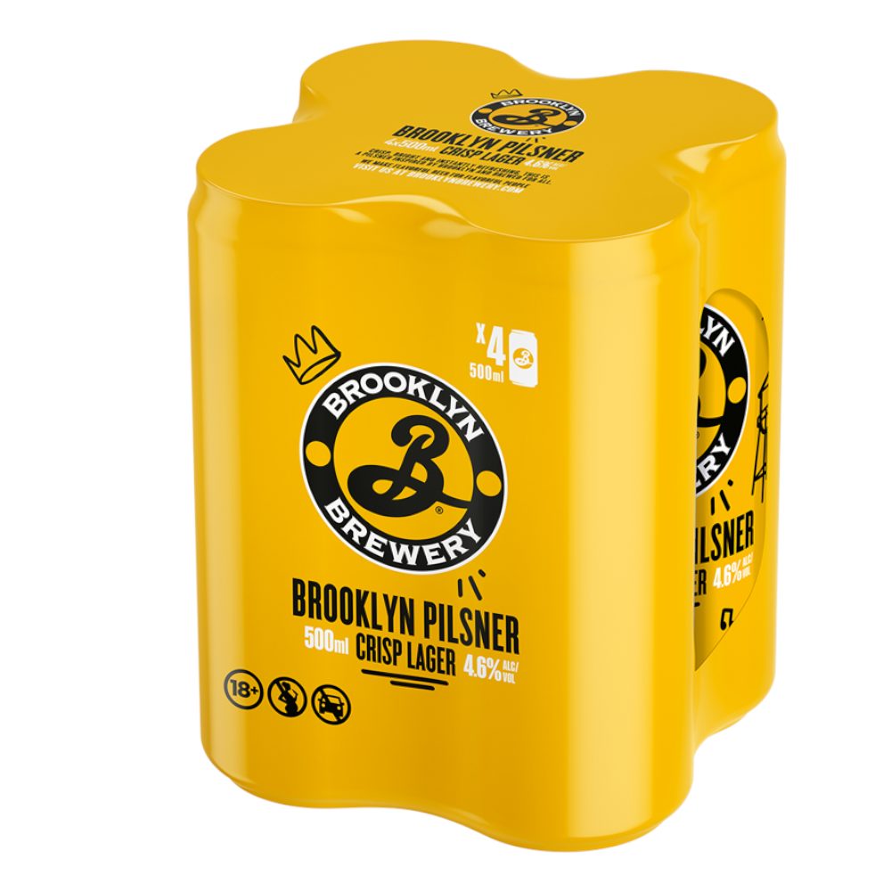 Piwo Brooklyn Pilsner  Crisp Lager 4,6% 500 ml 4-pak puszka DRS