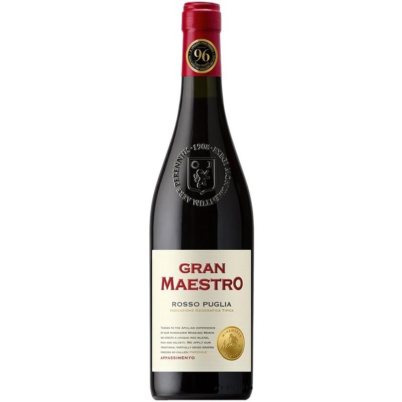 Wino Gran Maestro Primitivo Appassimento wytrawne czerwone 14,5 % 750 ml
