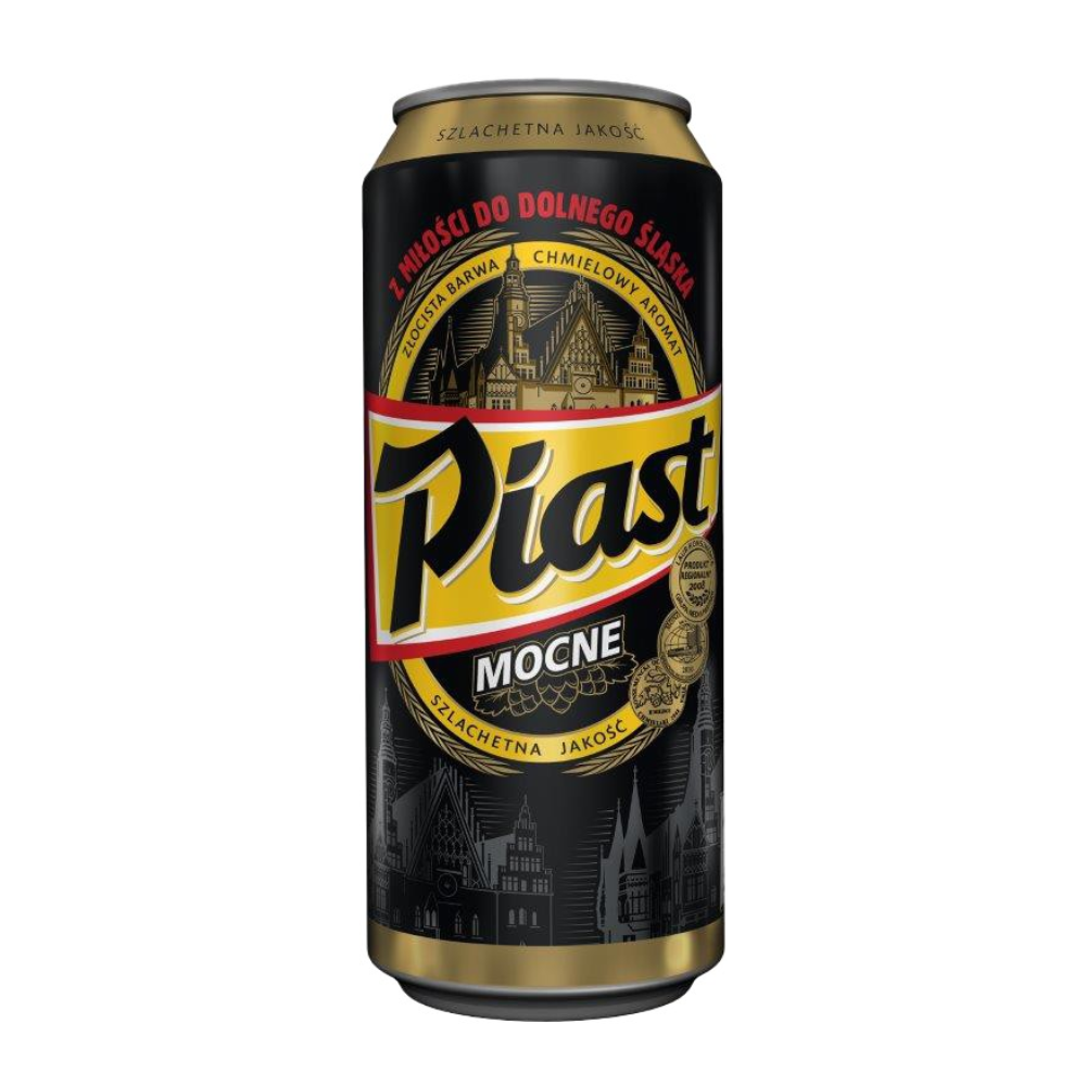 Piwo Piast Mocne 6,2% 500 ml puszka DRS
