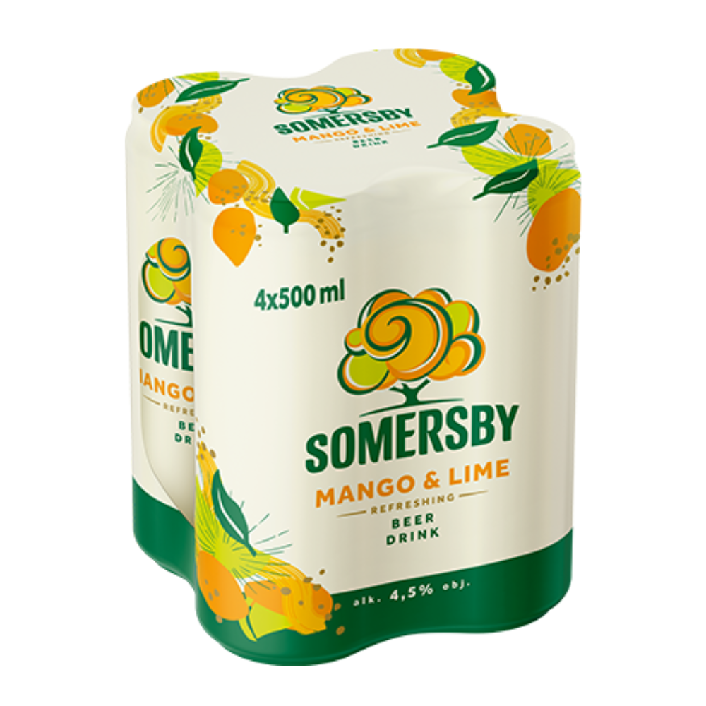 Piwo Somersby Mango & Lime 4,5% 500 ml 4-pak puszka DRS