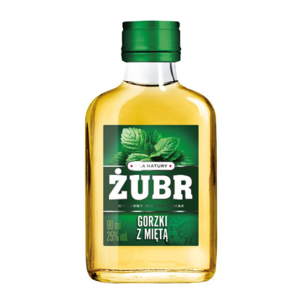 Wódka Żubr Gorzki z Miętą 23% 90 ml