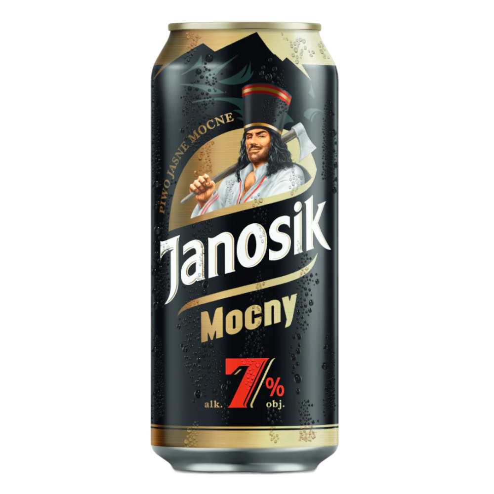 Piwo Janosik mocny 7% 500 ml puszka DRS