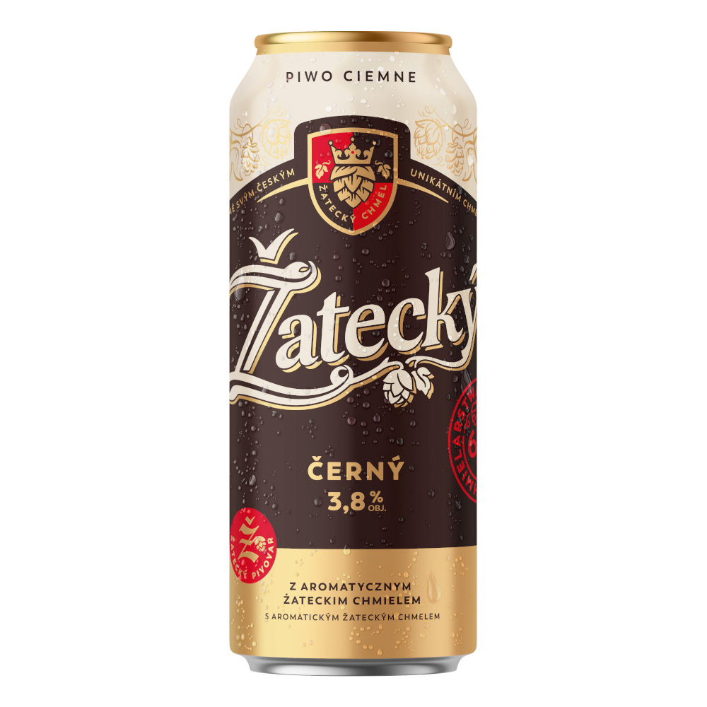 Piwo Zatecky Cerny 3,8% 500 ml puszka DRS