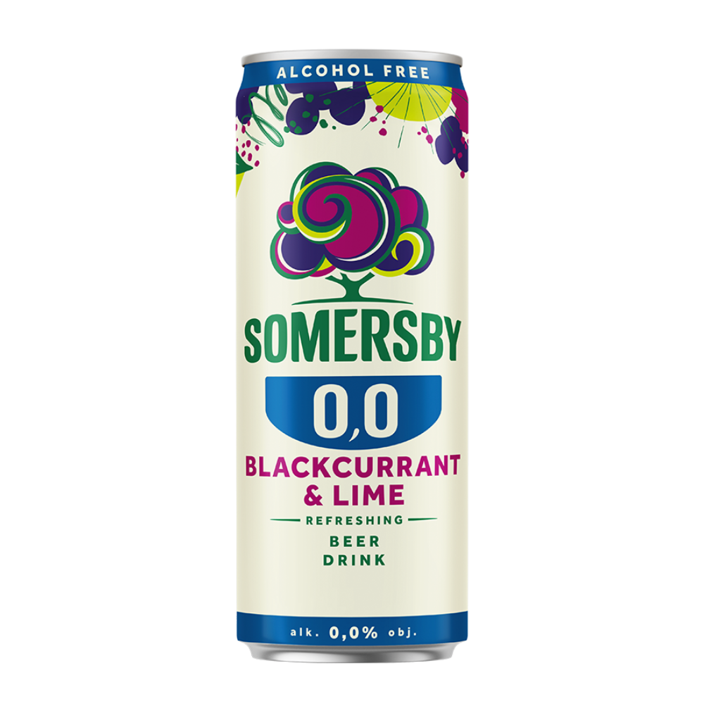 Somersby Blackcurrant & Lime 0,0% 330 ml puszka DRS