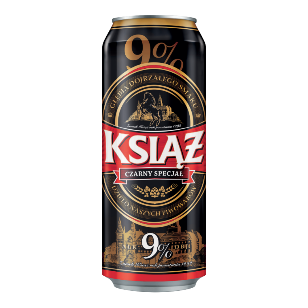 Piwo Książ Czarny Specjał 9% 500 ml puszka DRS