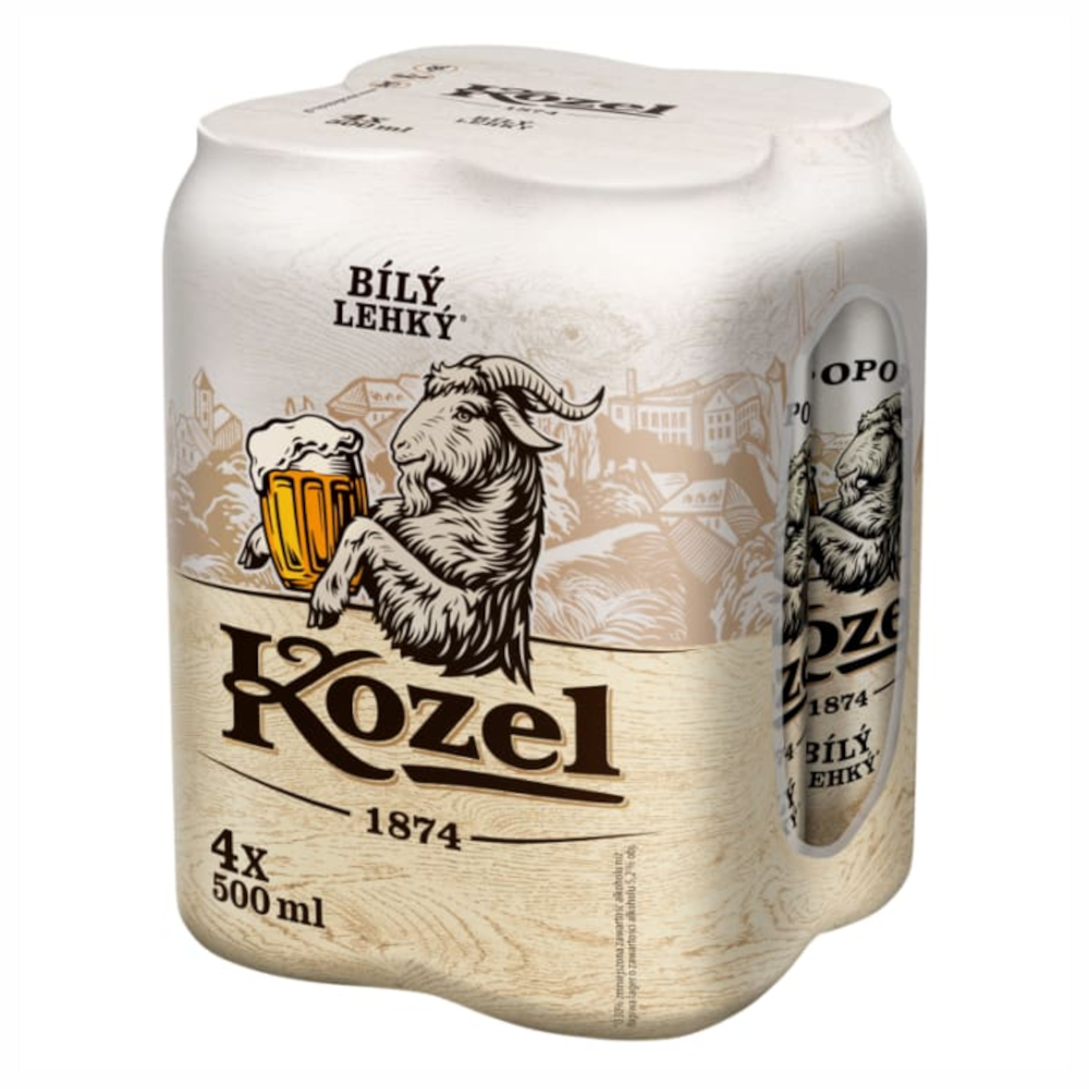 Piwo Kozel BIly Lekhy 3,5% 4 x 500 ml puszka DRS