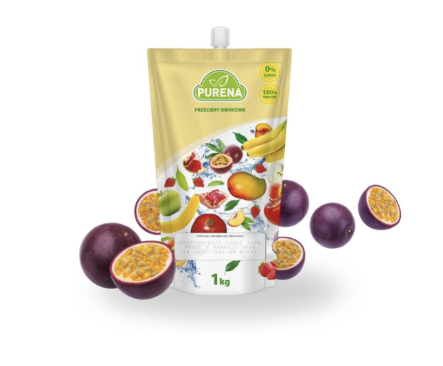 Pulpa puree przecier 100% bez cukru z marakui 1kg