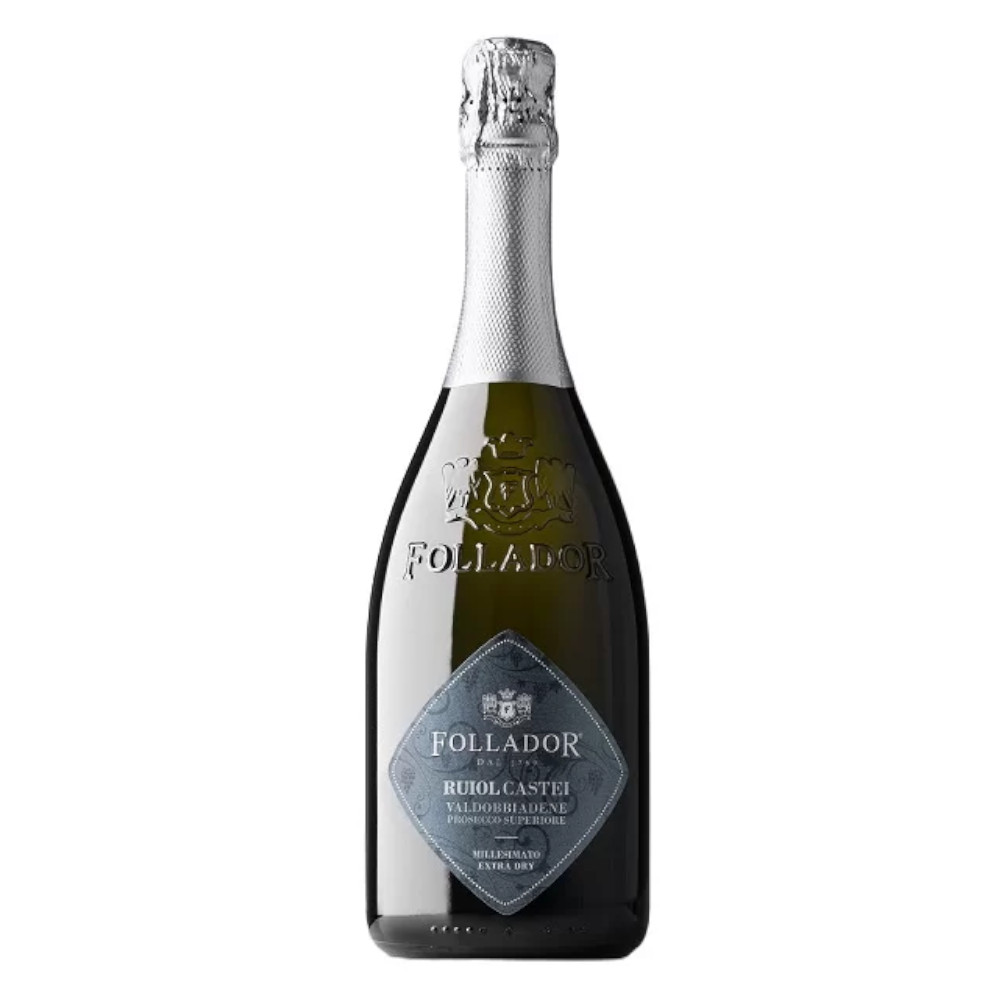 Wino Follador Prosecco Valdobbiadene Superiore DOCG Extra Dry Millesimato Ruiol Castei 11,5%  białe półwytrawne 750 ml
