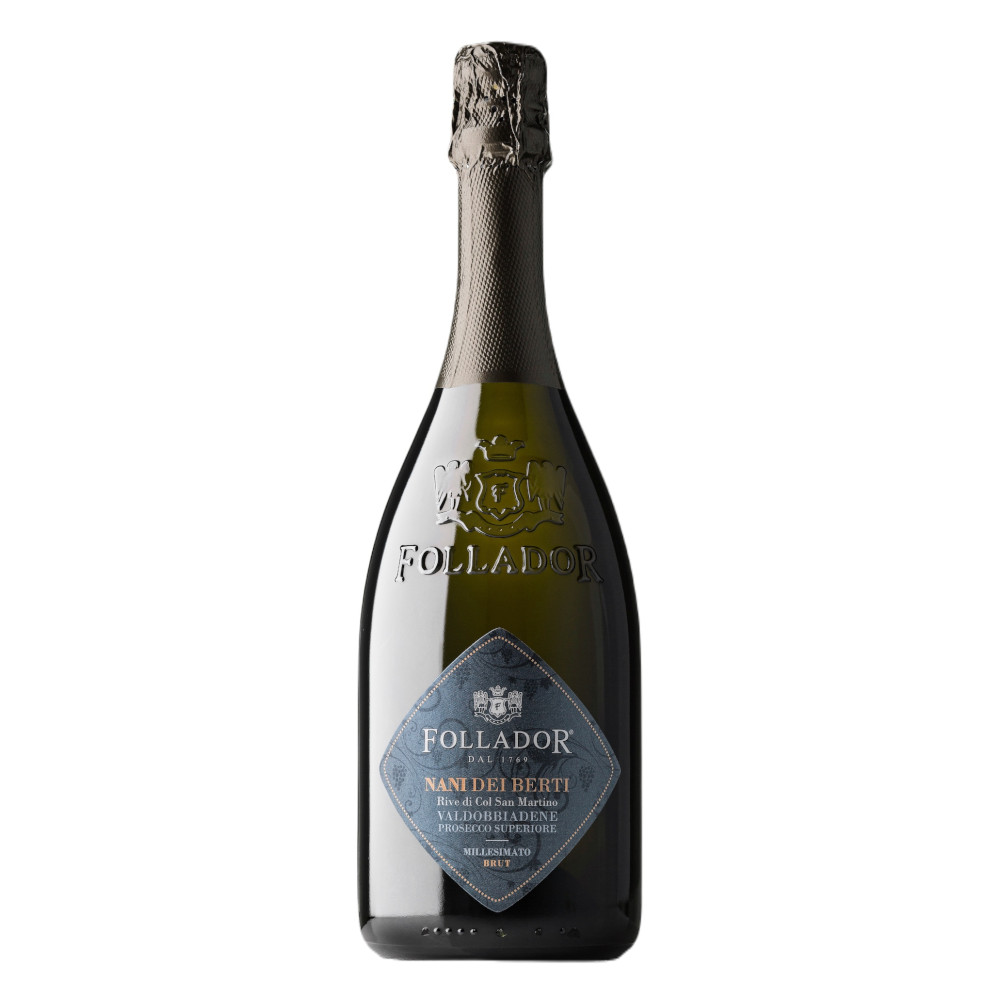 Wino Follador Prosecco Rive di Col San Martino Superiore DOCG Brut Millesimato Nani dei Berti 11,5% białe wytrawne 750 ml