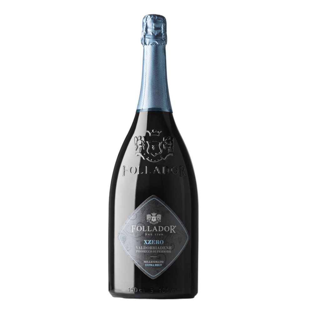 Wino Prosecco Follador Prosecco Valdobbiadene Superiore DOCG Extra Brut Millesimato X Zero 11,5% białe wytrawne 1500 ml