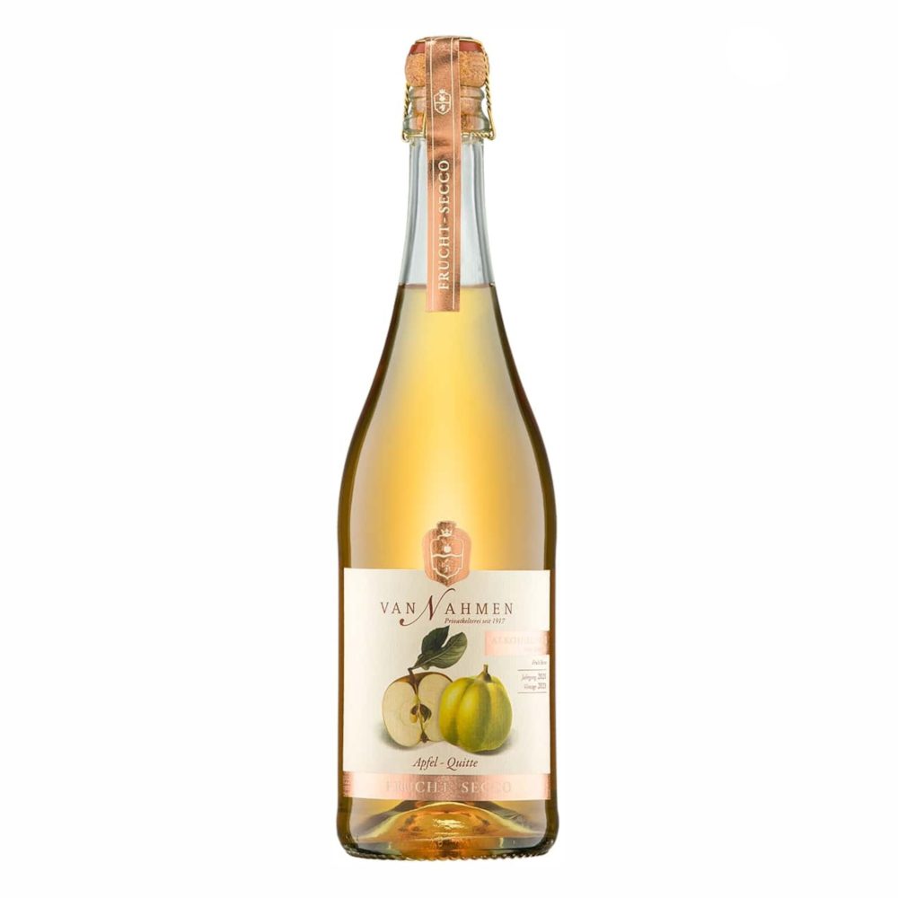 Wino Musujące Van Nahmen Fruit Secco Bio Jabłko-Pigwa 0% białe 750 ml