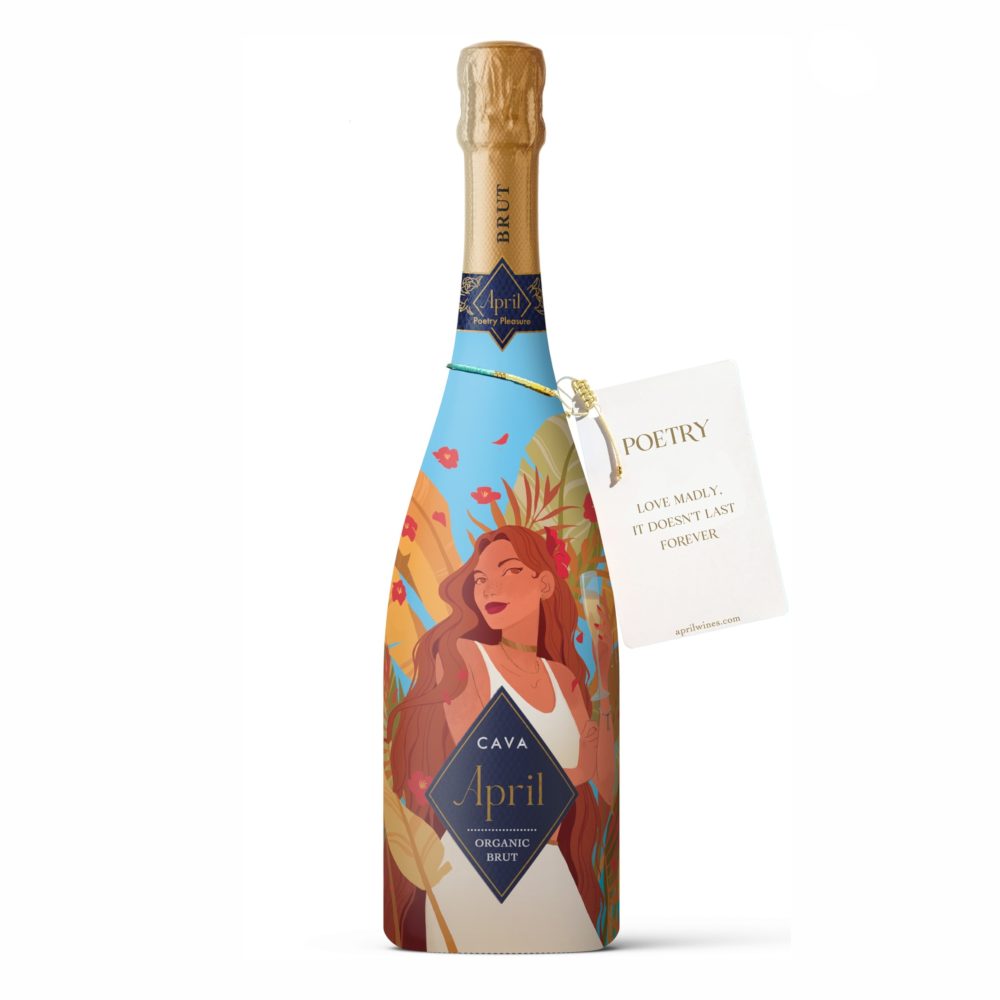 Wino musujące April Cava Brut Organic Blanco NV 11,5% białe wytrawne 750 ml