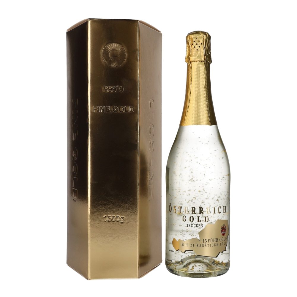 Wino musujące Österreich Gold 23k gold białe wytrawne 1500 ml kartonik