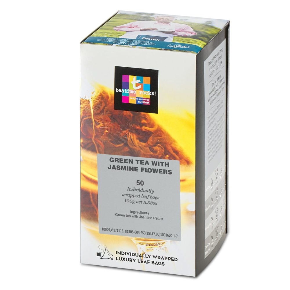 Herbata Dilmah Green Tea with Jasmine Flowers t-SERIES puszka 50 x 2 g