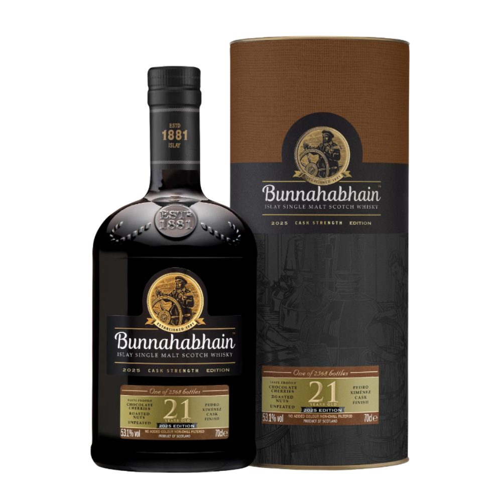 Whisky Bunnahabhain 21YO Cask Strength Islay Single Malt 53,1% 700 ml Tuba