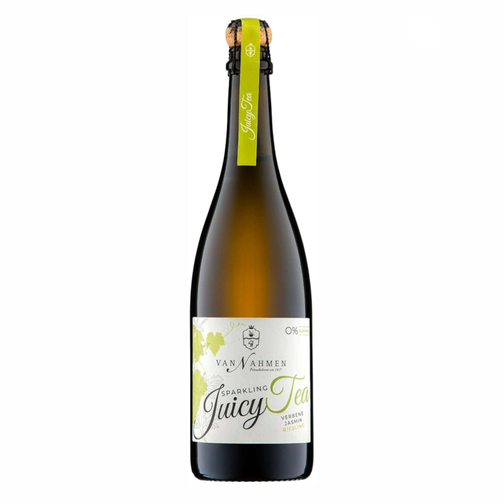 Wino Van Nahmen Sparkling Juicy Tea Werbena-Jamin-Riesling Bio 0% białe 750 ml