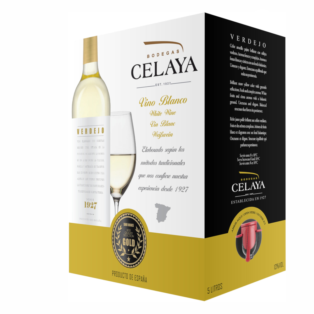 Wino Bodegas Celaya Verdejo BIB 13% białe wytrawne 5 L
