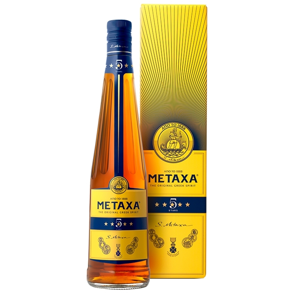 Brandy Metaxa 5* 38% 700 ml kartonik