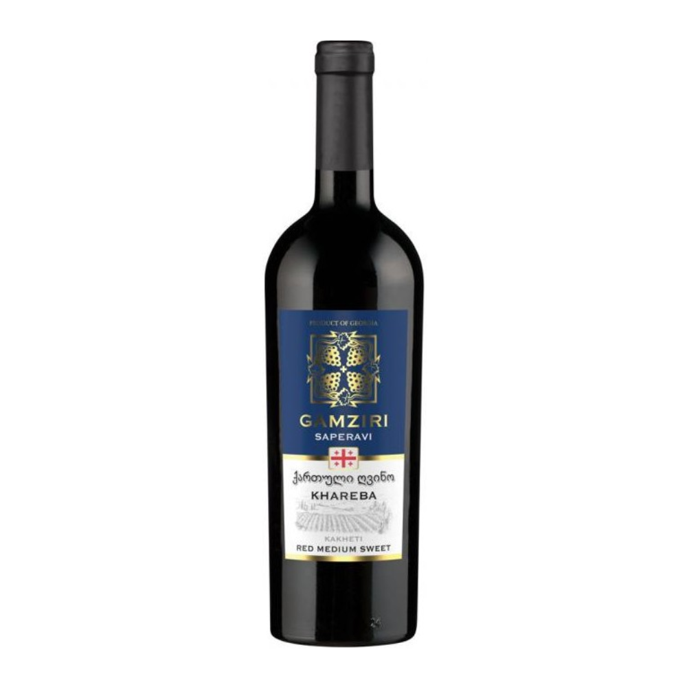 Wino Gamziri Saperavi 12% czerwone półsłodkie 750 ml
