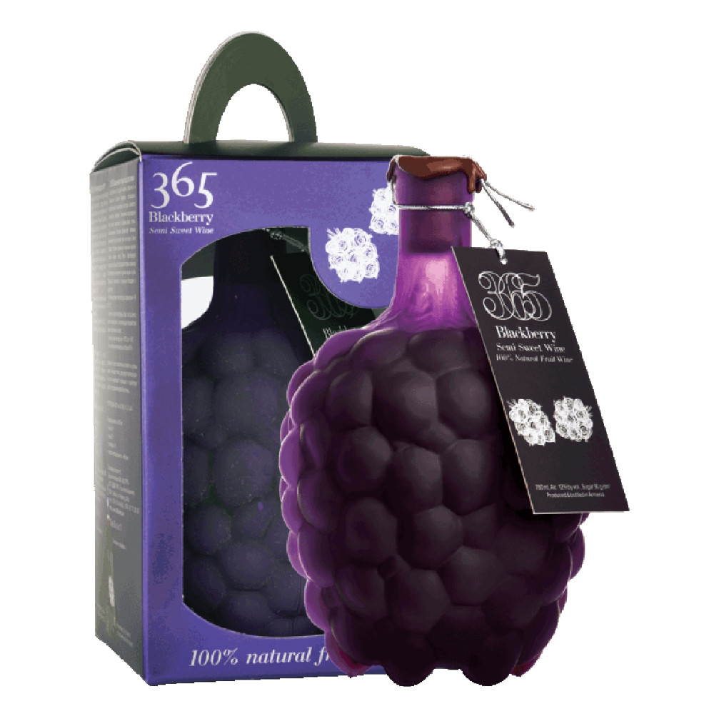 Wino 365 Blackberry Karafka 12% czerwone półsłodkie 750 ml