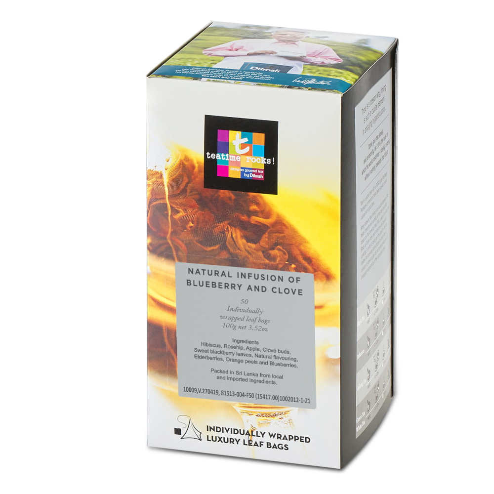 Herbata Dilmah Natural Infusion of Blueberry and Clove t-SERIES puszka 50 x 2g