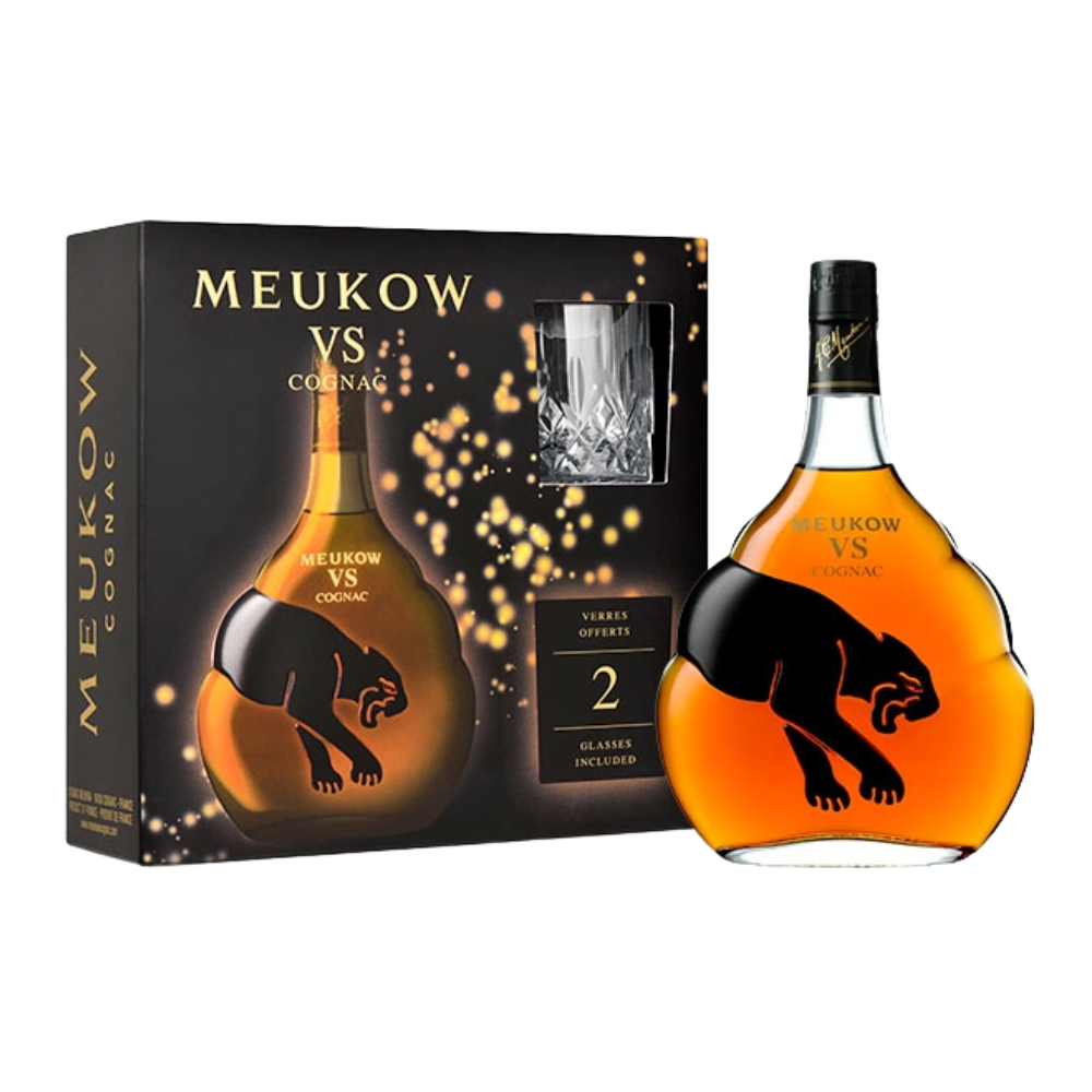 Koniak Meukow VS 40% 700 ml + 2 szklanki