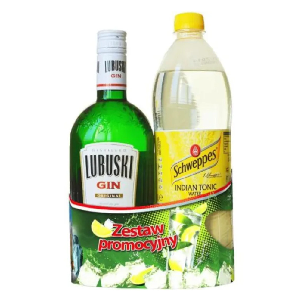 Gin Lubuski 37,5% 700 ml + Schweppes