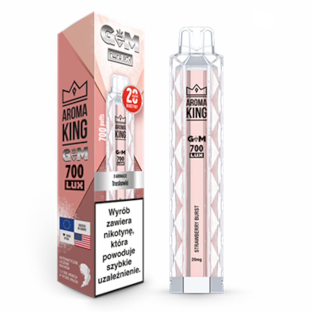 Epapieros Aroma King Gem Lux Strawberry Brust 20 mg