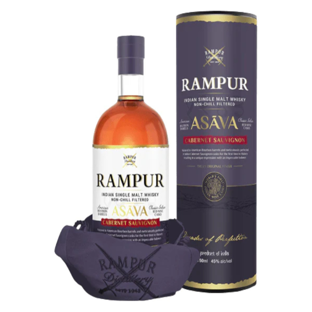 Whisky Rampur Asava Cabernet Sauvignon Finish 45% 700 ml tuba